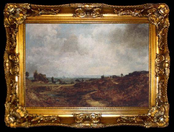 framed  John Constable Hampstead Heath with London in the distance, ta009-2